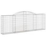 vidaXL Paniers à gabions arqués 10 Pièces 300x30x100/120 cm fer galvanisé