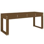 vidaXL Banc de jardin marron miel 110x38x45 cm bois de pin massif