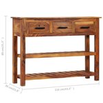 vidaXL Buffet avec 3 tiroirs 110x30x80 cm Bois d'acacia massif