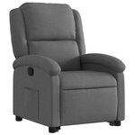 vidaXL Fauteuil inclinable Gris foncé Tissu