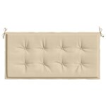 vidaXL Coussin de banc de jardin beige 120x50x4 cm tissu oxford