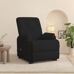 vidaXL Fauteuil inclinable Noir Similicuir daim
