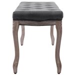Banc banquette lin bois solide 110 x 38 x 48 cm gris foncé 02_0021225