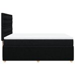 vidaXL Sommier à lattes de lit avec matelas Noir 160x200 cm Tissu
