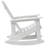 vidaXL Chaise Adirondack à bascule Blanc 73.5 x 92 x 90 cm Plastique