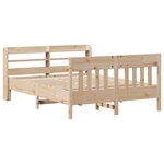 vidaXL Cadre de lit sans matelas 135x190 cm bois de pin massif