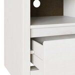 vidaXL Meuble TV Drammen Blanc 99 x 43 x 55 cm Bois de pin massif