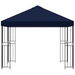 vidaXL Pavillon 3 x 3 m Bleu Polyester et Acier 190 gsm