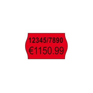 Étiquettes permanentes à 2 lignes pour pistolet étiqueteur, rouge (paquet 10 rouleaux)