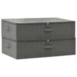 vidaXL Boîtes de rangement 2 Pièces Tissu 70x40x18 cm Anthracite