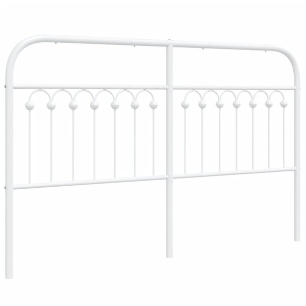vidaXL Tête de lit métal blanc 150 cm