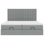 VidaXL Cadre de lit ottoman et matelas gris clair 160x200cm tissu