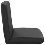 vidaXL Fauteuil de sol ajustable Noir Simili cuir