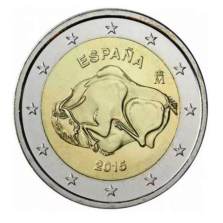 Monnaie 2 euros commémorative espagne 2015 - grotte altamira