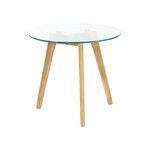 Table basse plateau en verre 50 cm
