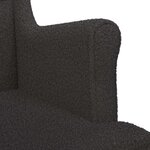 vidaXL Fauteuil Noir Bouclé