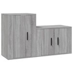 vidaXL Ensemble de meubles TV 2 Pièces Sonoma gris Bois d'ingénierie