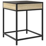 vidaXL Table basse avec LED Infinity chêne sonoma 40x40x51 cm