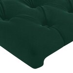 vidaXL Tête de lit avec oreilles Vert foncé 203x23x118/128 cm Velours