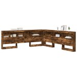vidaXL Tête de lit de rangement Chêne fumé 180 cm Bois d'ingénierie