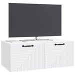vidaXL Meuble TV mural Blanc 78 5 x 41 x 30 cm Bois d'ingénierie