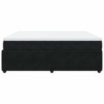 vidaXL Sommier à lattes de lit avec matelas Noir 180x200 cm Velours