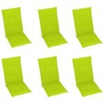 vidaXL Chaises pliables de jardin lot de 6 avec coussins Bois d'acacia