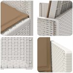 vidaXL Chaises de jardin salle à manger 2 Pièces Blanc et taupe PP