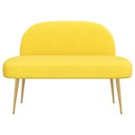 vidaXL Banc rembourré avec dossier Jaune clair 110 x 60 x 76 cm