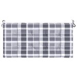 vidaXL Coussin de banc de jardin motif à carreaux gris 120x50x3 cm