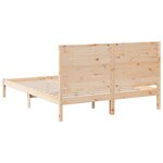 vidaXL Cadre de lit extra long sans matelas 140x210 cm bois massif