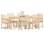 vidaXL Ensemble à manger de jardin 7 Pièces bois massif de pin