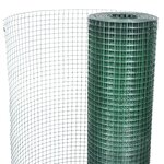 vidaXL Grillage acier galvanisé et revêtement en PVC 10x1 m vert