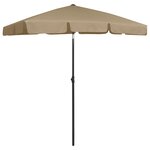 vidaXL Parasol de plage taupe 180x120 cm