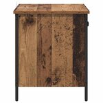vidaXL Cabinet de chevet avec tiroir 2 Pièces Bois ancien 40 x 42 x 50 cm