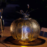 Luxform Lampe de jardin à LED à piles Pumpkin Argenté antique