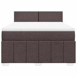 vidaXL Sommier à lattes de lit avec matelas Marron foncé 140x190 cm