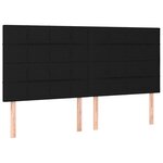 vidaXL Sommier à lattes de lit et matelas et LED Noir 200x200 cm Tissu