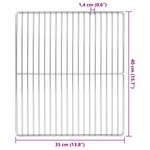 vidaXL Grille de barbecue 40 x 35 cm Acier inoxydable Argenté