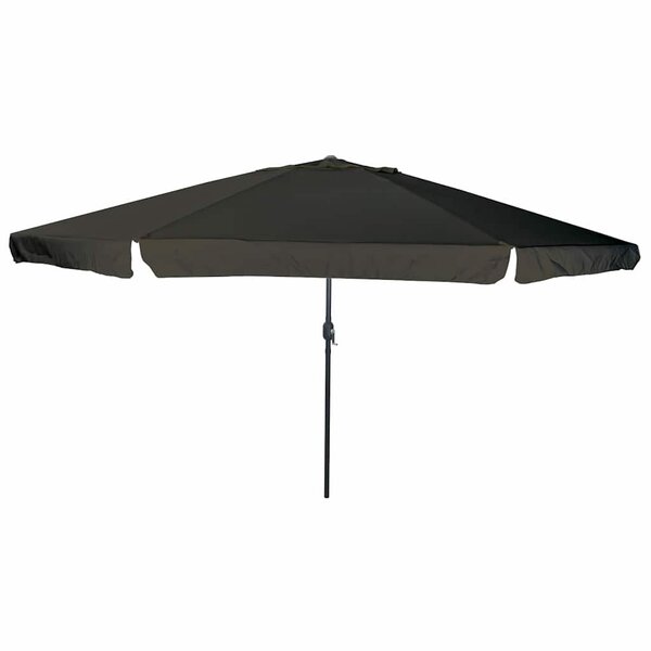 vidaXL Parasol de jardin Noir 395 x 395 x 245 cm Polyester et Acier