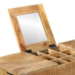 vidaXL Coiffeuse 105x35x75 cm bois de manguier massif brut et fer