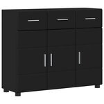 vidaXL Buffet FLORIN Noir 88 5 x 30 5 x 73 cm Bois d'ingénierie