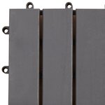 vidaXL Carreau de terrasse 10 Pièces Gris 30 x 30 cm Bois d'acacia