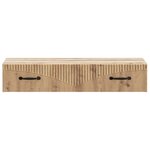 vidaXL Table d'appoint murale 87 5 x 34 5 x 17 cm Bois d'ingénierie