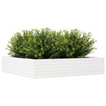 vidaXL Jardinière blanc 110x110x23 cm bois de pin massif