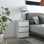 Vidaxl tables de chevet 2 pièces blanc 40x35x62 5 cm aggloméré
