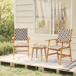 vidaXL Chaises de jardin 2 Pièces Bois d'acacia solide