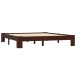 vidaXL Cadre de lit Marron foncé Bois de pin massif 160x200 cm