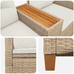 vidaXL Banc inclinable avec table 2 -Seater 126 x 65 x 112 cm