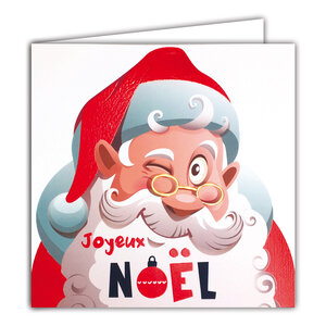 Carte Joyeux Noël avec Enveloppe Blanche 15x15cm